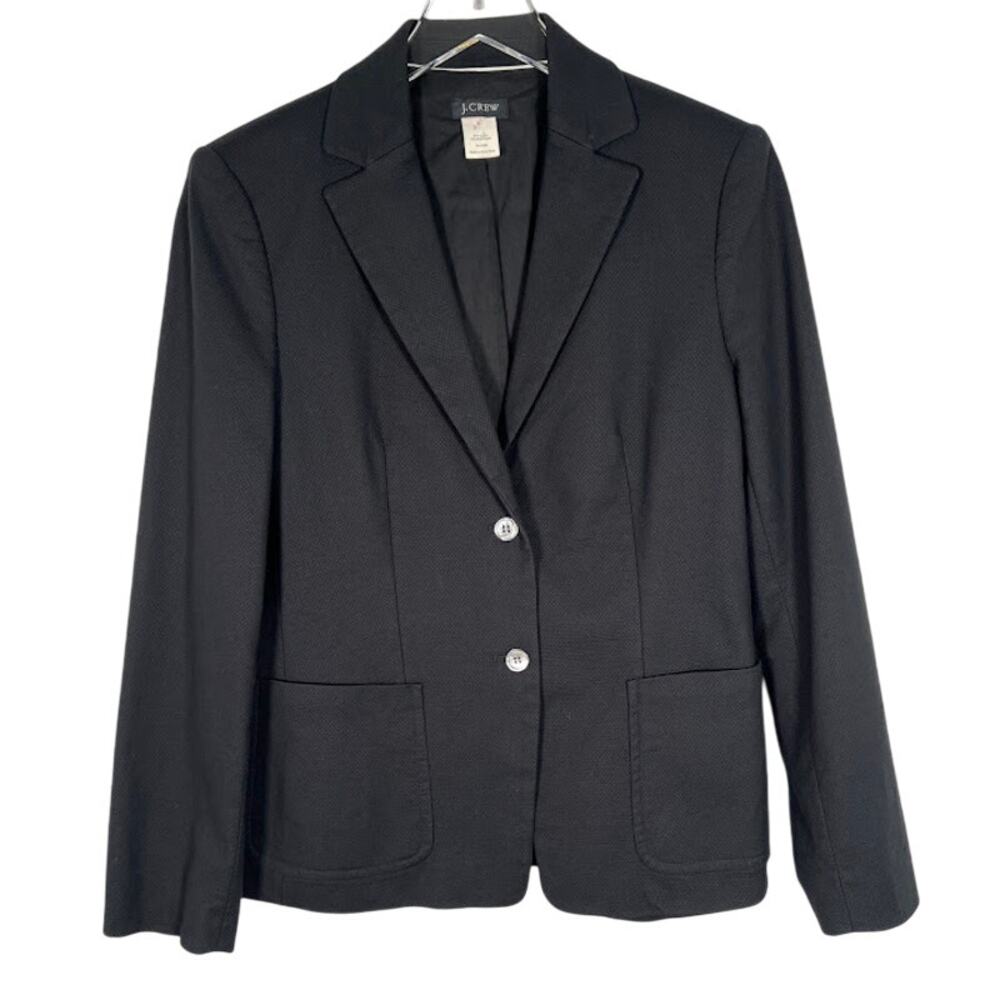 Vtg J. Crew Women's Career Blazer 6 Black Long Sleeve Business Jacket